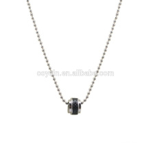 Collier pendentif en carbone à bijoux en acier inoxydable de la mode 2016